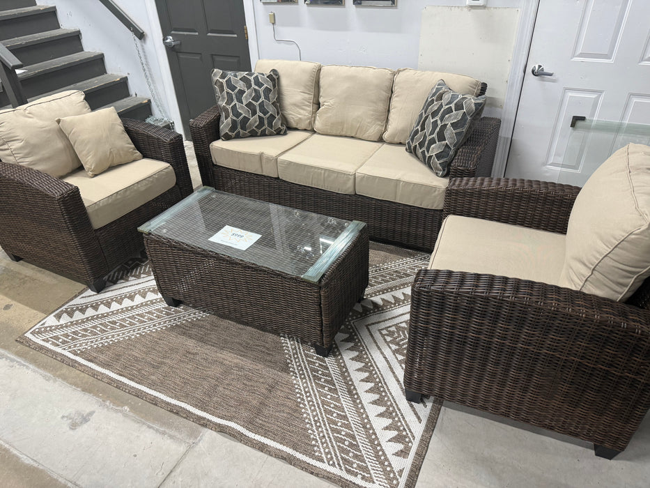 The Mirage 4 Piece Patio Furniture Conversation Set