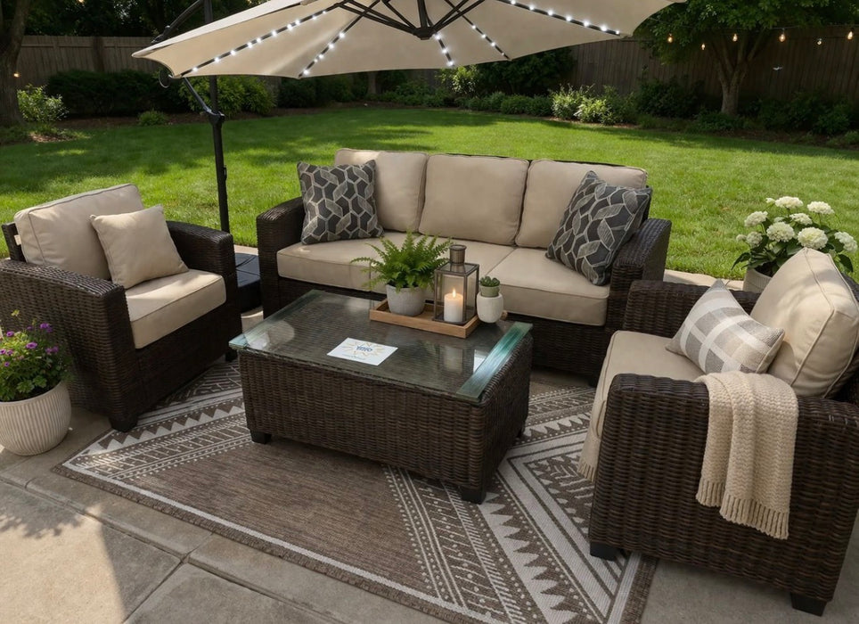 The Mirage 4 Piece Patio Furniture Conversation Set