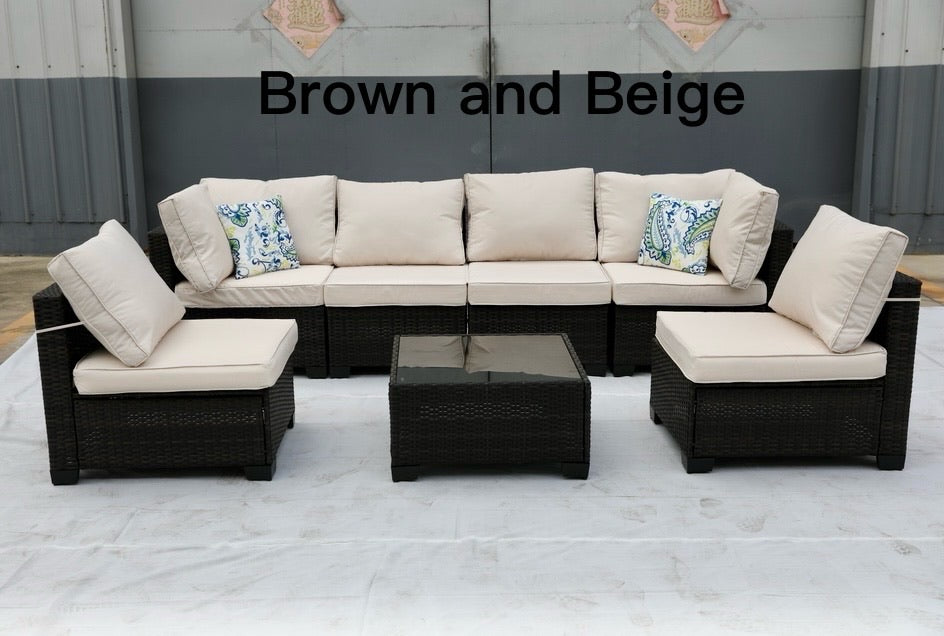 (US)7 Piece Modular Sectional Set