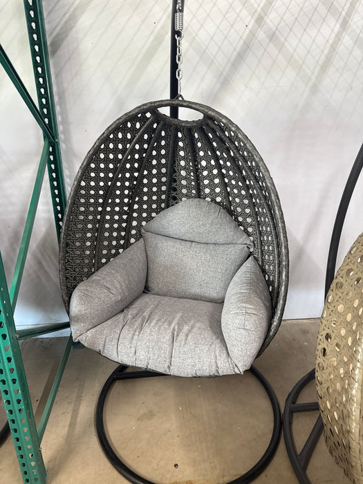 Single Size Hanging Egg Chair Swing w/ Cushion and Stand Included