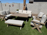 Gracie 6-Piece Aluminum Outdoor Dining & Conversation Set