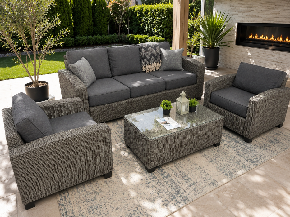 The Mirage 4 Piece Patio Furniture Conversation Set