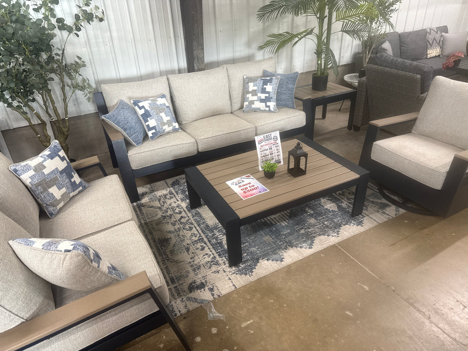 East Shore Aluminum Outdoor Sofa Swivel Glider Chairs