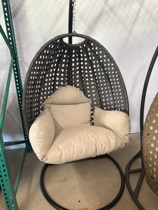 Single Size Hanging Egg Chair Swing w/ Cushion and Stand Included
