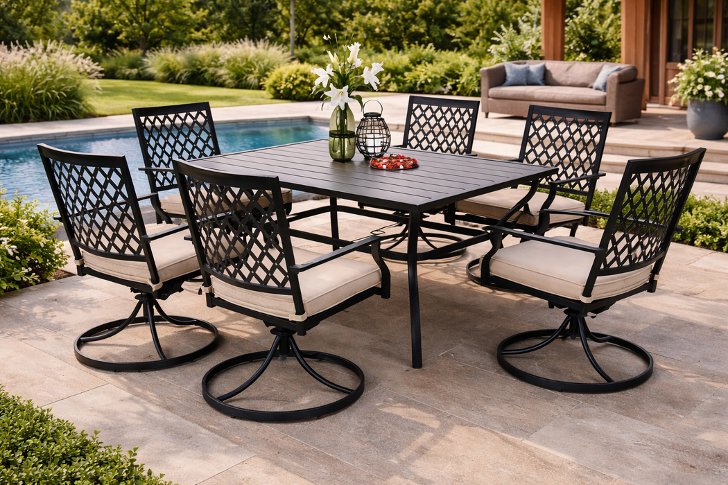 Ken 7-Piece Outdoor Dining Table Sets
