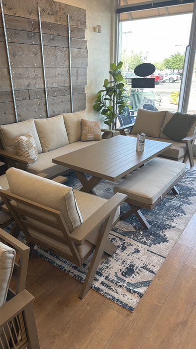 Gracie 6-Piece Aluminum Outdoor Dining & Conversation Set