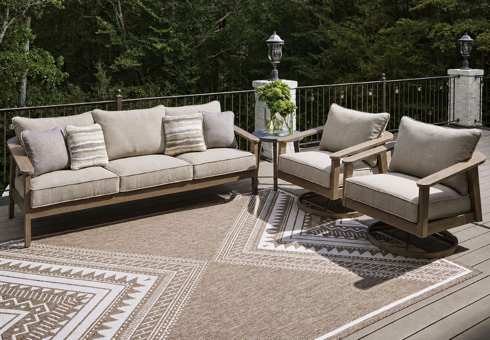 Melody Aluminum Swivel Chair Patio Furniture Set