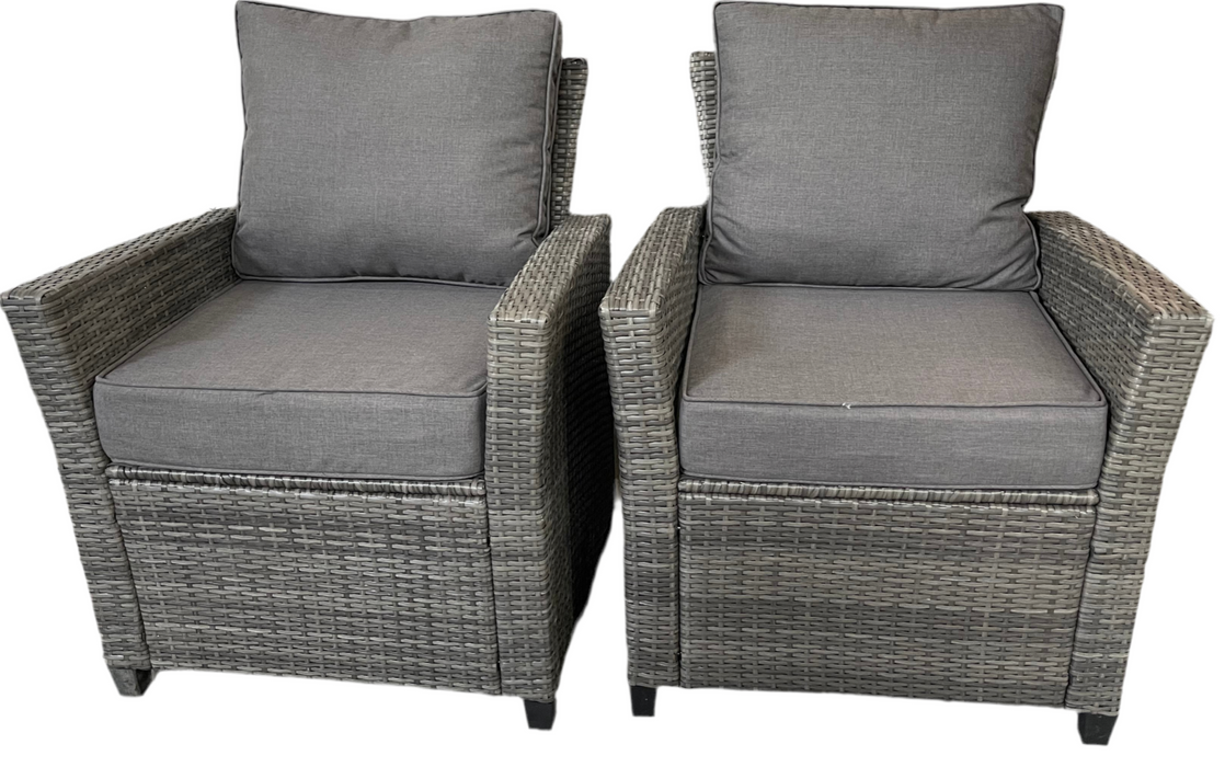 New Lily Linen Cushions Wicker Patio Furniture Set