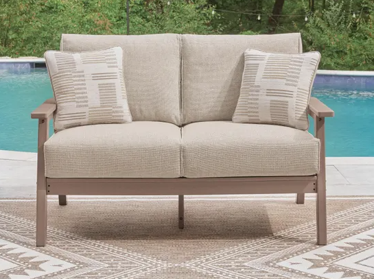 Sandy Beach Outdoor Sofa and 2 Chairs with Coffee Table