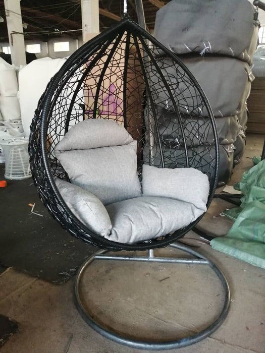 Hanging Hammock Egg Chairs w/ Cushion and Stand Included - Single