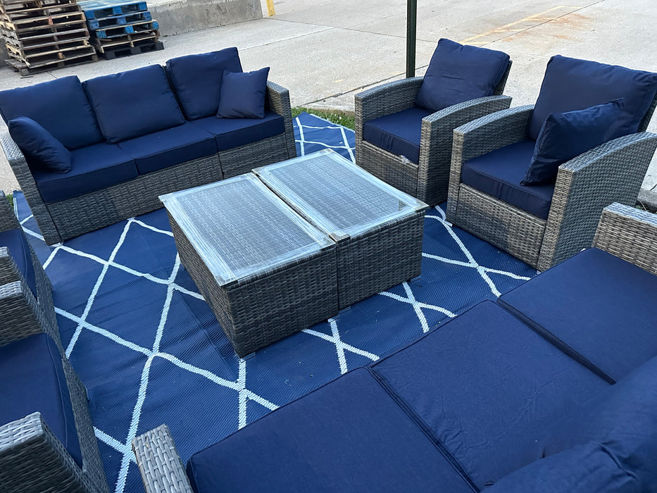 Amare 8 Piece Wicker Patio Furniture Bundle 2 Couch and 4 Chair Set