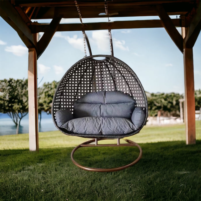 Double Size Hanging Egg Chair Swing w/ Cushion and Stand Included
